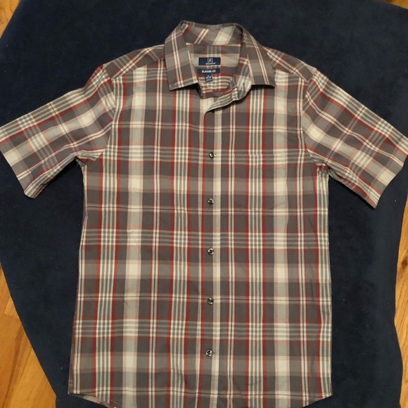 💛 GEORGE CLASSIC FIT PLAID CHECKERED BUTTON DOWN SHIRT 2 PAIR - Picture 3 of 10